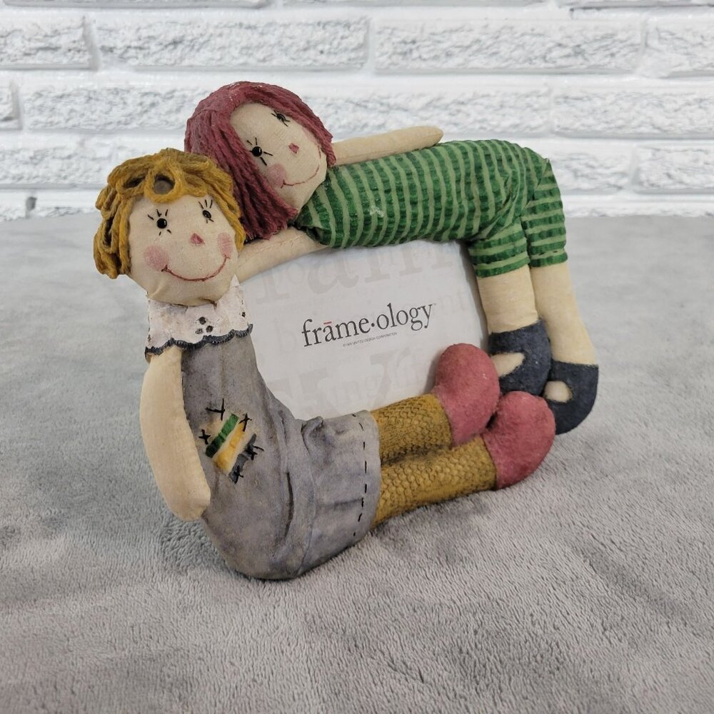Frameology Rag Dolls Photo Frame 4x6 Colorful Resin Picture Frame Nursery S13E